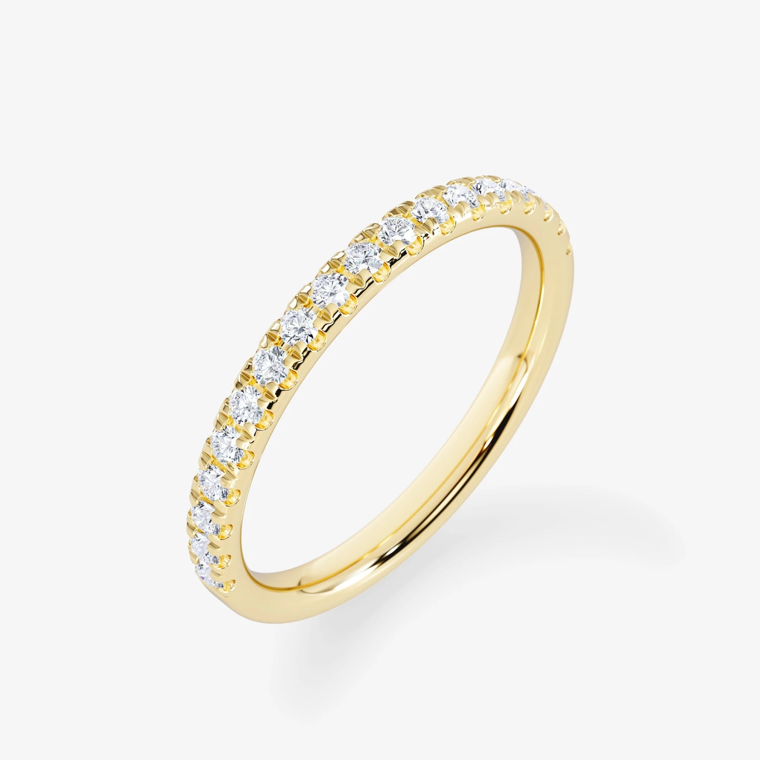 18K Gold 0.30 Carat Half Eternity Diamond Wedding Ring 4 18K Gold 0.30 Carat Half Eternity Diamond Wedding Ring - Afbeelding 4