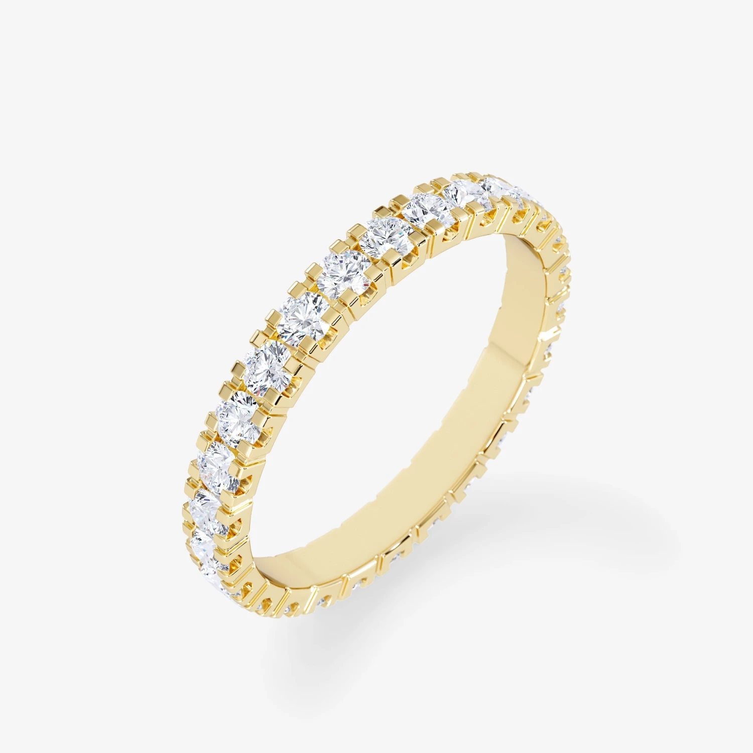 18K Gold 1.30 Carat Eternity Diamond Wedding Ring 4 18K Gold 1.30 Carat Eternity Diamond Wedding Ring - Afbeelding 4