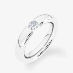 18K Gold Tension Diamond Wedding Ring 8 18K Gold Tension Diamond Wedding Ring -Royal Coster 18k gold tension diamond wedding ring royal coster diamonds 791191