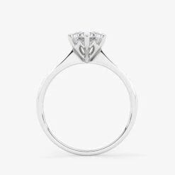 Embellished Solitaire 0.70 Carat Brilliant Cut Diamond 18K Gold Ring -Royal Coster White 2 10