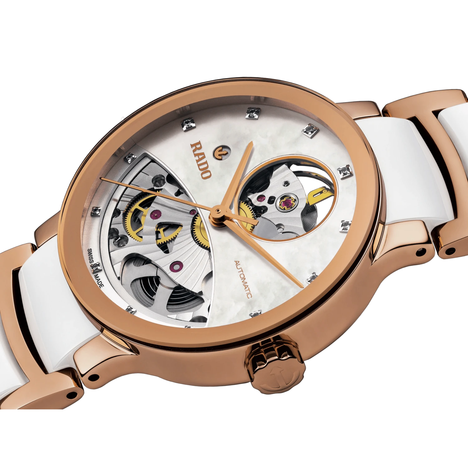 Rado Centrix Automatic Diamonds Open Heart 33Mm White Dial 2 Rado Centrix Automatic Diamonds Open Heart 33Mm White Dial - Afbeelding 2