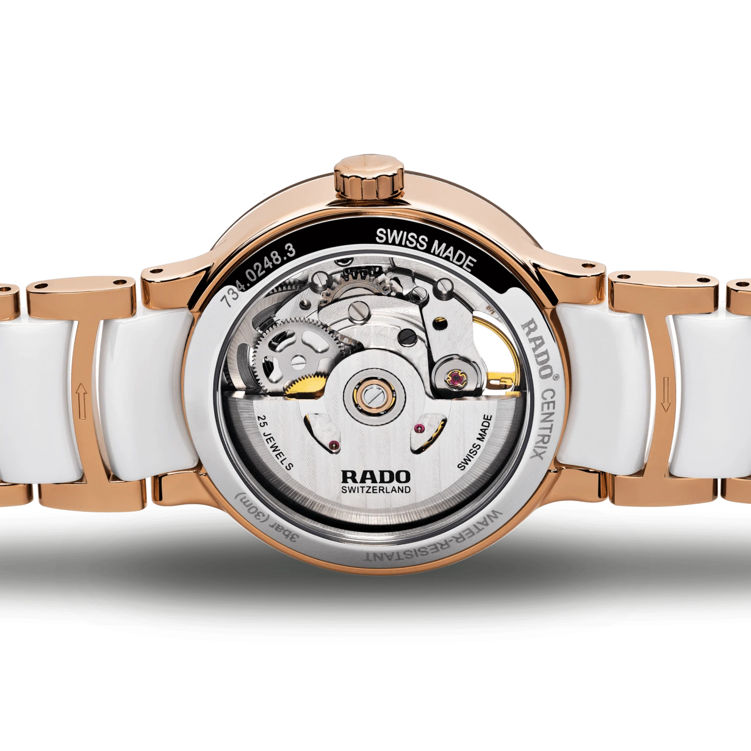 Rado Centrix Automatic Diamonds Open Heart 33Mm White Dial 3 Rado Centrix Automatic Diamonds Open Heart 33Mm White Dial - Afbeelding 3
