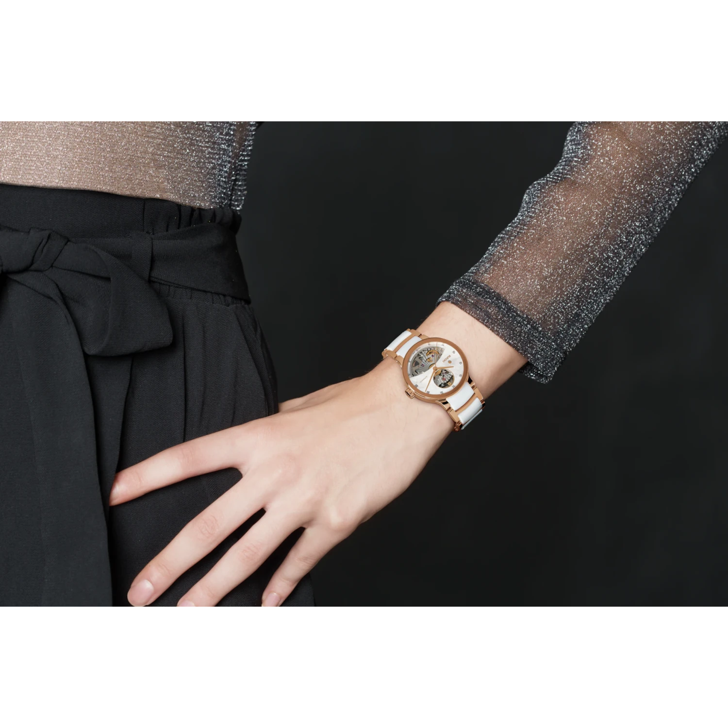 Rado Centrix Automatic Diamonds Open Heart 33Mm White Dial 5 Rado Centrix Automatic Diamonds Open Heart 33Mm White Dial - Afbeelding 5