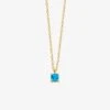 December Birthstone Necklace 14K Yellow Gold