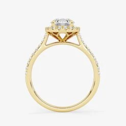 Embellished Halo 1.00 Carat Brilliant Cut Diamond 18K Gold Ring -Royal Coster embellished halo 100 carat brilliant cut diamond 18k gold ring royal coster diamonds 673076