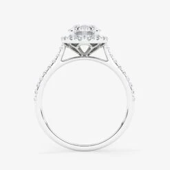 Embellished Halo 1.00 Carat Brilliant Cut Diamond 18K Gold Ring -Royal Coster embellished halo 100 carat brilliant cut diamond 18k gold ring royal coster diamonds 830547