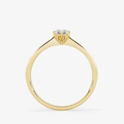 Embellished Solitaire 0.25 Carat Brilliant Cut Diamond 18K Gold Ring -Royal Coster embellished solitaire 025 carat brilliant cut diamond 18k gold ring royal coster diamonds 951883