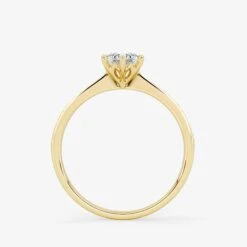 Embellished Solitaire 0.50 Carat Brilliant Cut Diamond 18K Gold Ring -Royal Coster embellished solitaire 050 carat brilliant cut diamond 18k gold ring royal coster diamonds 407266