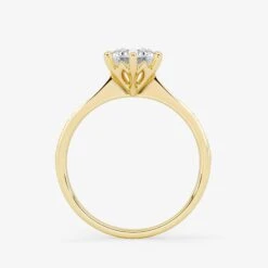 Embellished Solitaire 1.00 Carat Brilliant Cut Diamond 18K Gold Ring -Royal Coster embellished solitaire 100 carat brilliant cut diamond 18k gold ring royal coster diamonds 199483