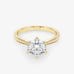 Embellished Solitaire 1.53 Carat Brilliant Cut Diamond 18K Gold Ring -Royal Coster embellished solitaire 153 carat brilliant cut diamond 18k gold ring royal coster diamonds 225653