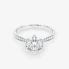 Embellished Solitaire 1.53 Carat Brilliant Cut Diamond 18K Gold Ring