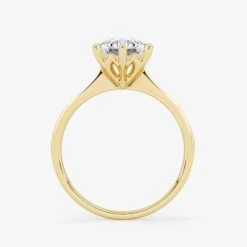 Embellished Solitaire 1.53 Carat Brilliant Cut Diamond 18K Gold Ring -Royal Coster embellished solitaire 153 carat brilliant cut diamond 18k gold ring royal coster diamonds 641889