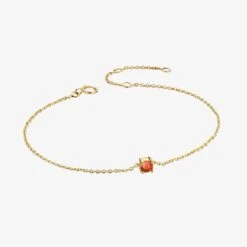 January Birthstone Bracelet 14K Yellow Gold