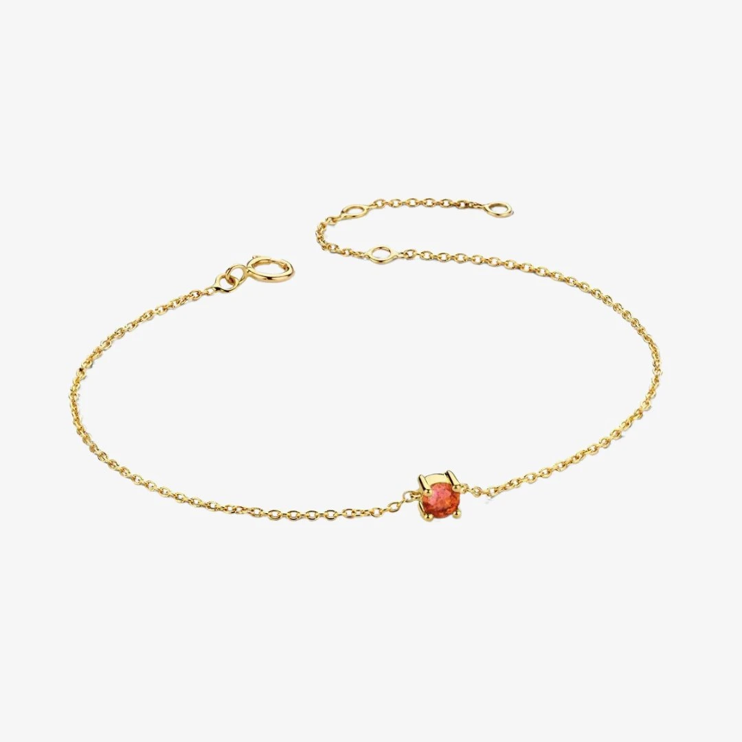 January Birthstone Bracelet 14K Yellow Gold 1 January Birthstone Bracelet 14K Yellow Gold