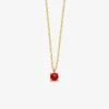 July Birthstone Necklace 14K Yellow Gold