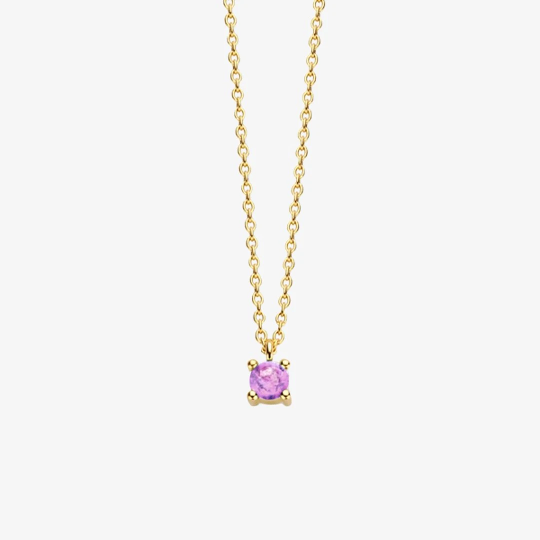 June Birthstone Necklace 14K Yellow Gold 1 June Birthstone Necklace 14K Yellow Gold