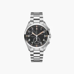 Hamilton Khaki Aviation Pilot Pioneer Chrono Quartz 41Mm Black Dial