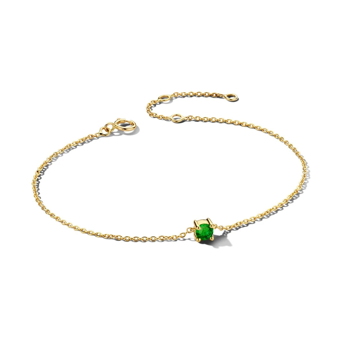 May Birthstone Bracelet 14K Yellow Gold 1 May Birthstone Bracelet 14K Yellow Gold