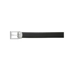 Montblanc Belts, Classic Lines, Square Shiny Palladium-Coated Pin Buckle