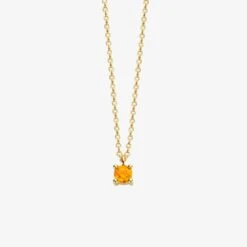 November Birthstone Necklace 14K Yellow Gold