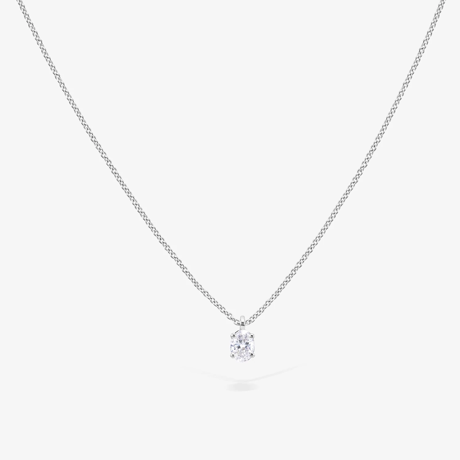 Oval Cut Necklace 1 Oval Cut Necklace