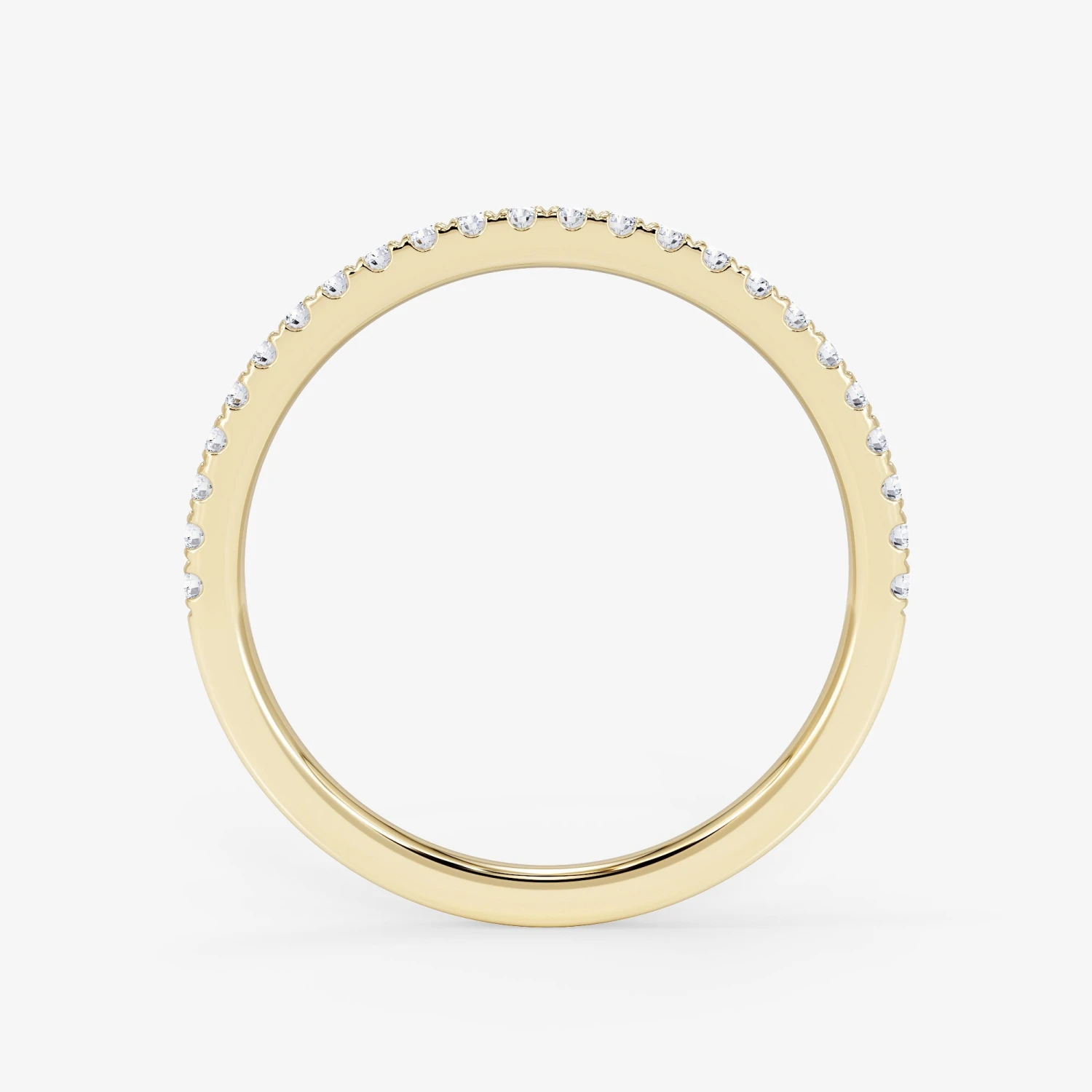 18K Gold 0.15 Carat Half Eternity Diamond Wedding Ring 3 18K Gold 0.15 Carat Half Eternity Diamond Wedding Ring - Afbeelding 3