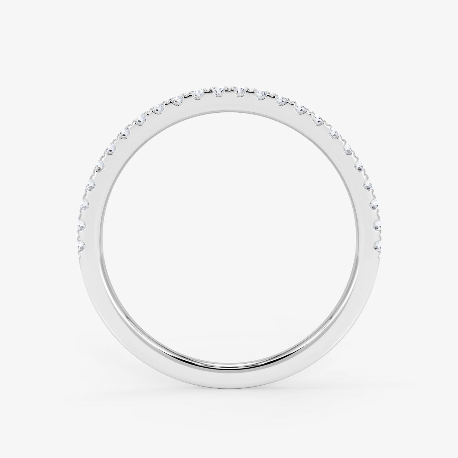 18K Gold 0.15 Carat Half Eternity Diamond Wedding Ring 6 18K Gold 0.15 Carat Half Eternity Diamond Wedding Ring - Afbeelding 6