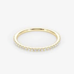 18K Gold 0.15 Carat Half Eternity Diamond Wedding Ring