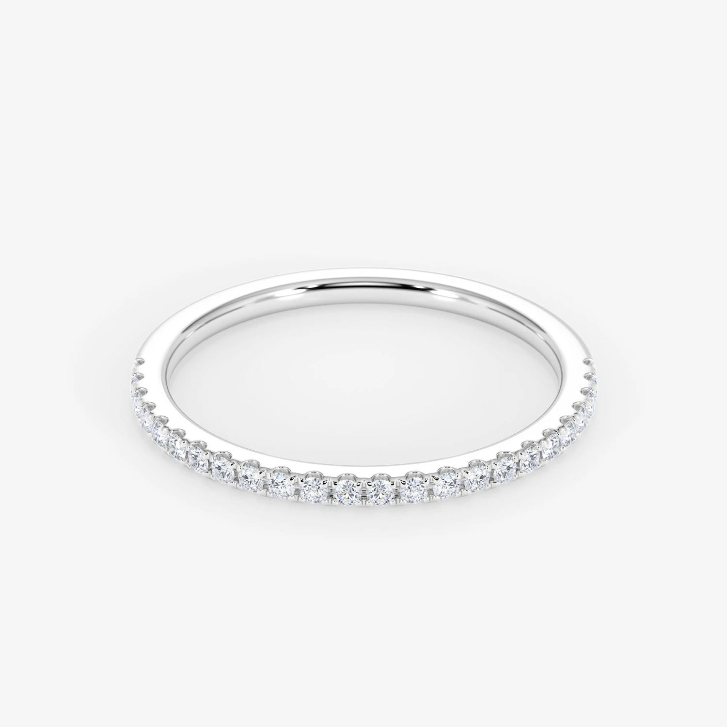 18K Gold 0.15 Carat Half Eternity Diamond Wedding Ring 5 18K Gold 0.15 Carat Half Eternity Diamond Wedding Ring - Afbeelding 5