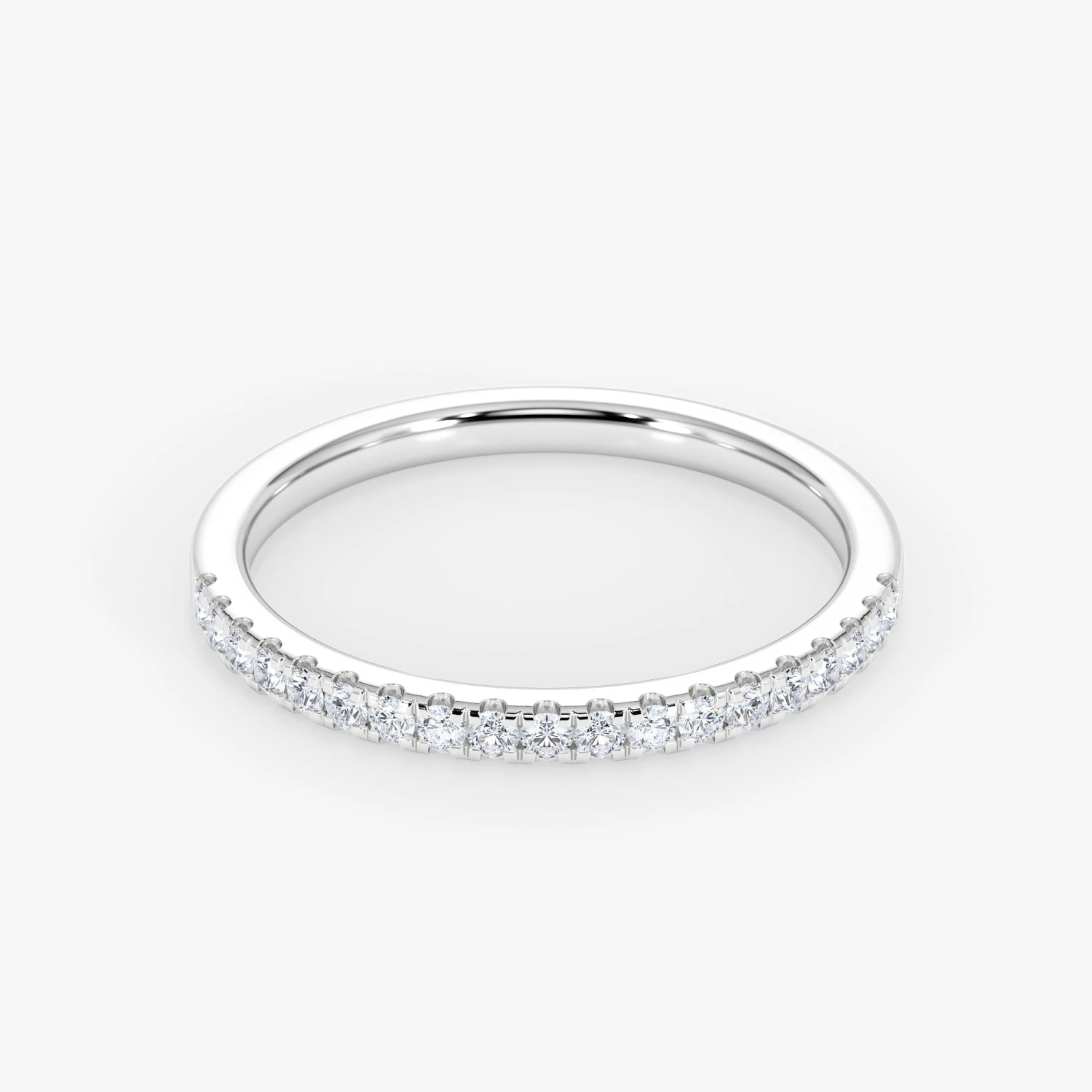 18K Gold 0.18 Carat Half Eternity Diamond Wedding Ring 1 18K Gold 0.18 Carat Half Eternity Diamond Wedding Ring