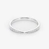 18K Gold Tapered Half Eternity Diamond Wedding Ring