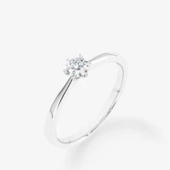 Solitaire 0.25 Carat Brilliant Cut Diamond 18K Gold Ring -Royal Coster royal coster diamonds 025 carat brilliant cut diamond 18k gold ring royal coster diamonds 535502