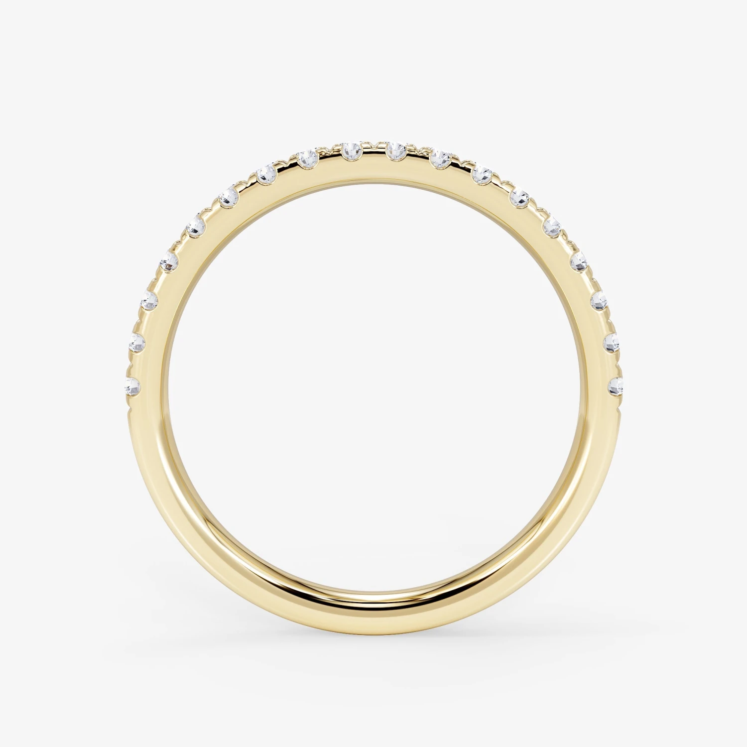 18K Gold 0.30 Carat Half Eternity Diamond Wedding Ring 3 18K Gold 0.30 Carat Half Eternity Diamond Wedding Ring - Afbeelding 3