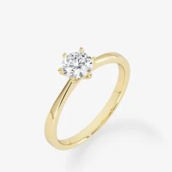 Solitaire 0.50 Carat Brilliant Cut Diamond 18K Gold Ring -Royal Coster royal coster diamonds 050 carat brilliant cut diamond 18k gold ring royal coster diamonds 339492