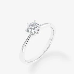 Solitaire 0.50 Carat Brilliant Cut Diamond 18K Gold Ring -Royal Coster royal coster diamonds 050 carat brilliant cut diamond 18k gold ring royal coster diamonds 447620