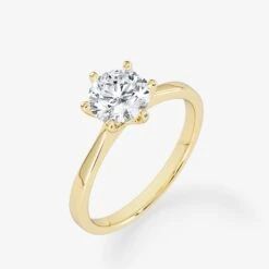 Solitaire 0.70 Carat Brilliant Cut Diamond 18K Gold Ring -Royal Coster royal coster diamonds 070 carat brilliant cut diamond 18k gold ring royal coster diamonds 335234