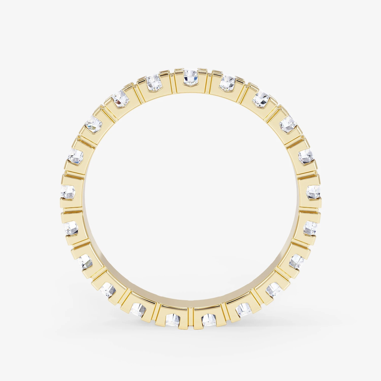 18K Gold 2.10 Carat Eternity Diamond Wedding Ring 6 18K Gold 2.10 Carat Eternity Diamond Wedding Ring - Afbeelding 6