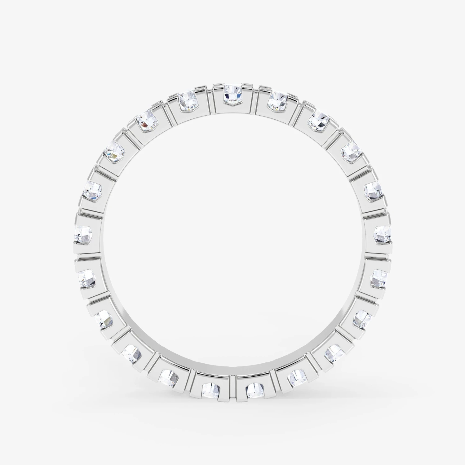 18K Gold 2.10 Carat Eternity Diamond Wedding Ring 4 18K Gold 2.10 Carat Eternity Diamond Wedding Ring - Afbeelding 4