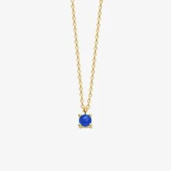 September Birthstone Necklace 14K Yellow Gold