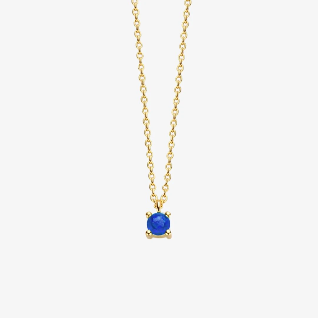 September Birthstone Necklace 14K Yellow Gold 1 September Birthstone Necklace 14K Yellow Gold
