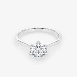 Solitaire 0.70 Carat Brilliant Cut Diamond 18K Gold Ring