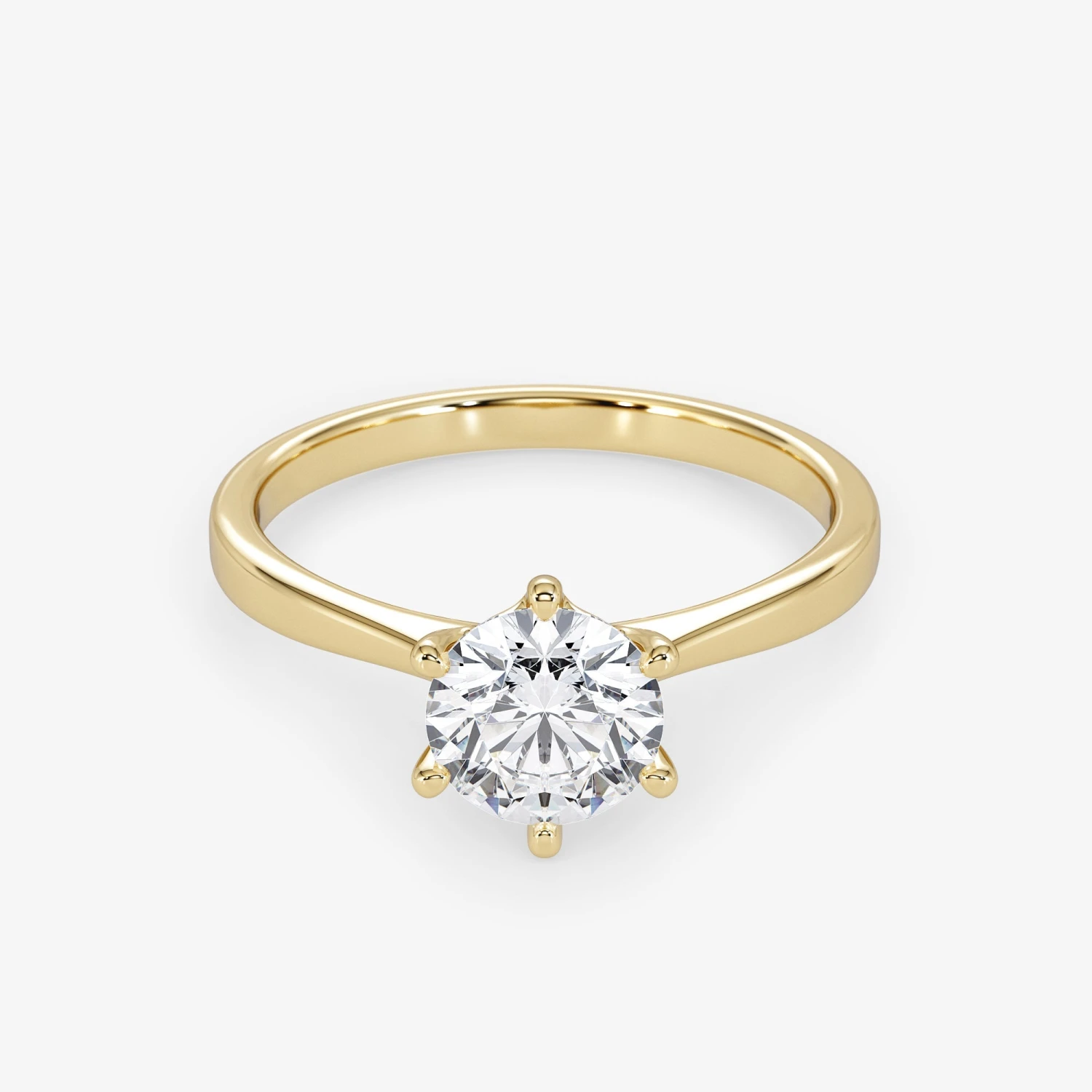 Solitaire 1.00 Carat Brilliant Cut Diamond 18K Gold Ring 5 Solitaire 1.00 Carat Brilliant Cut Diamond 18K Gold Ring - Afbeelding 5