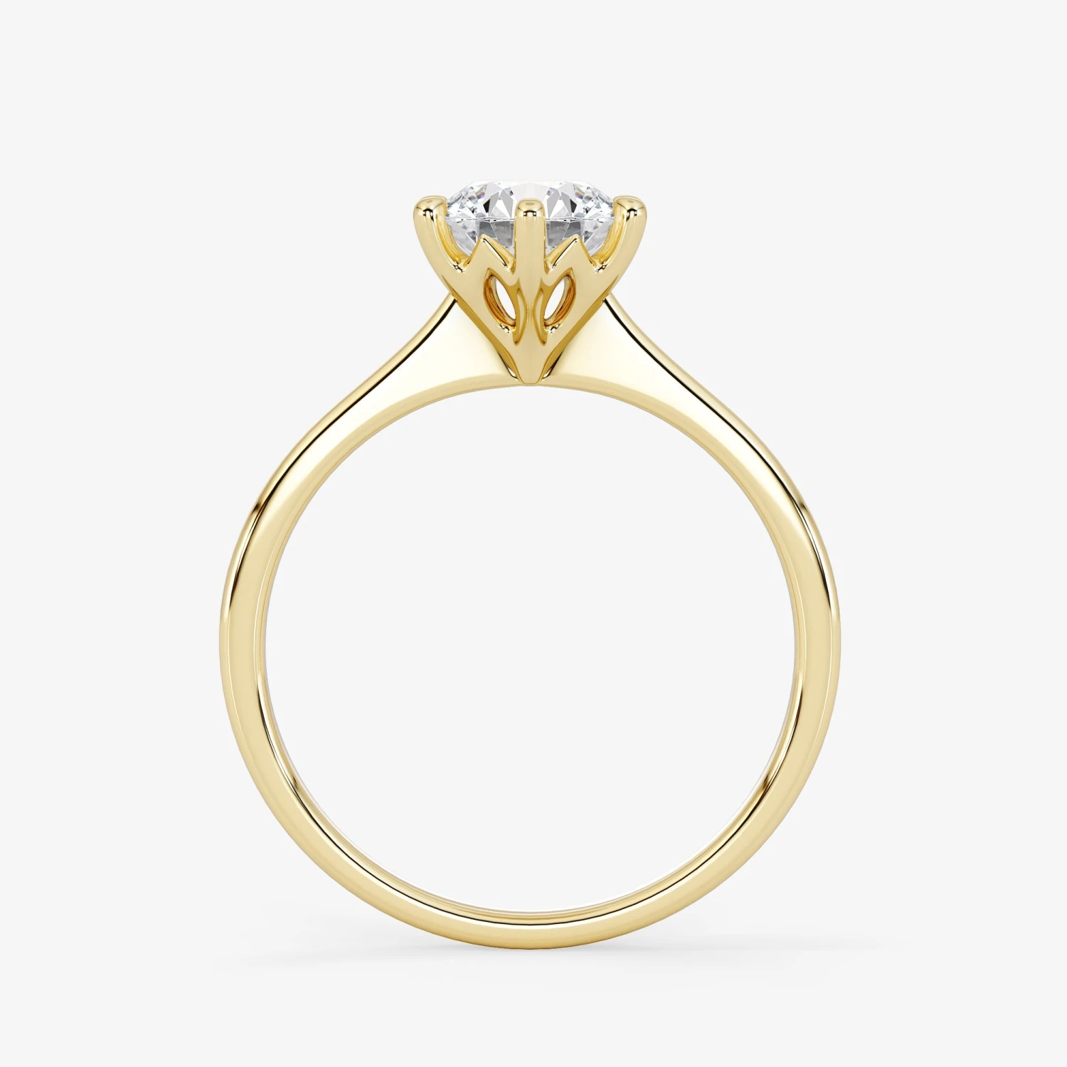 Solitaire 1.00 Carat Brilliant Cut Diamond 18K Gold Ring 6 Solitaire 1.00 Carat Brilliant Cut Diamond 18K Gold Ring - Afbeelding 6