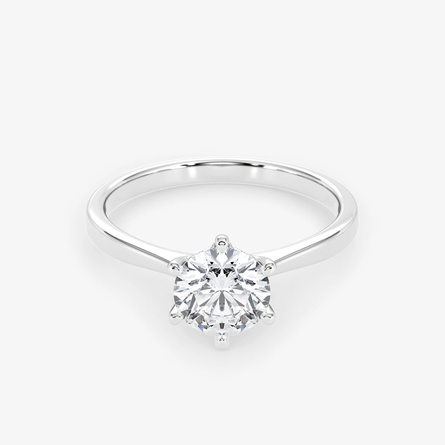 Solitaire 1.00 Carat Brilliant Cut Diamond 18K Gold Ring 1 Solitaire 1.00 Carat Brilliant Cut Diamond 18K Gold Ring