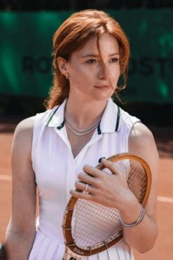 Tennis Game Earrings -Royal Coster tennis hoop huggie earrings brilliant cut diamond 18k gold royal coster diamonds 409395